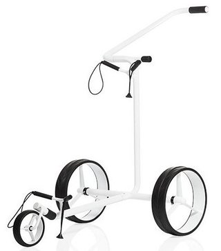 JuStar White 3-Wheeled manual trolley, shiny white