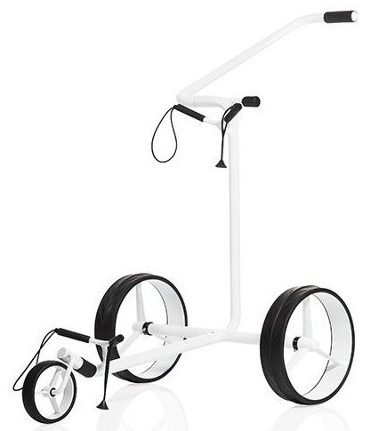 JuStar White 3-Wheeled manual trolley, shiny white
