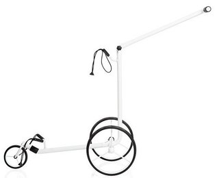 JuStar White 3-Wheeled manual trolley, shiny white