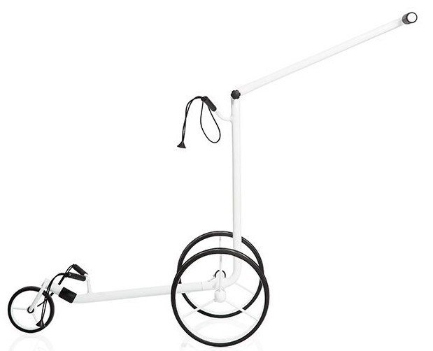 JuStar White 3-Wheeled manual trolley, shiny white