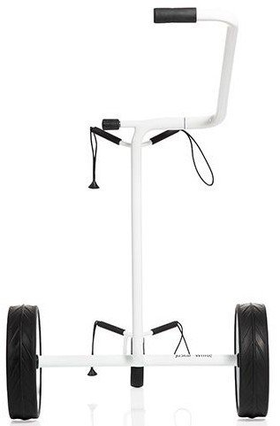 JuStar White 3-Wheeled manual trolley, shiny white