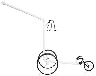 JuStar White 3-Wheeled manual trolley, shiny white