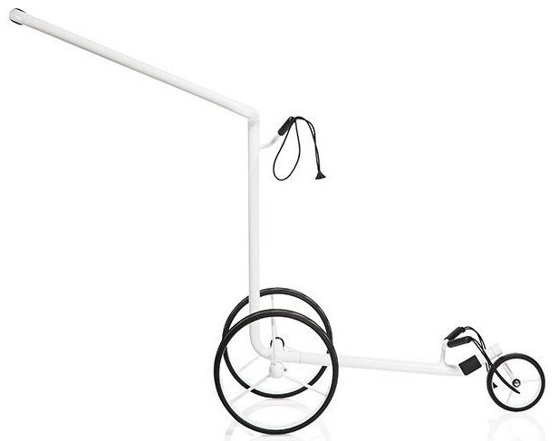 JuStar White 3-Wheeled manual trolley, shiny white