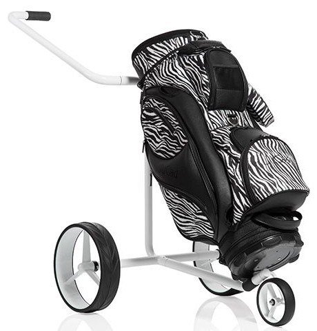 JuStar White 3-Wheeled manual trolley, shiny white