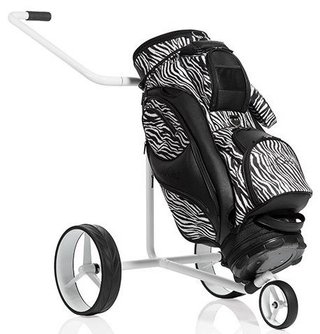 JuStar White 3-Wheeled manual trolley, shiny white
