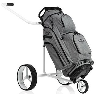 JuStar White 3-Wheeled manual trolley, shiny white