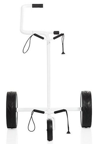 JuStar White 3-Wheeled manual trolley, shiny white