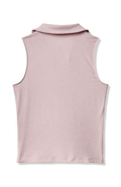 Travis Mathew Skyloft Light Sleeveless women's polo, heather violet ice