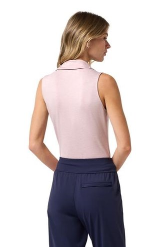 Travis Mathew Skyloft Light Sleeveless women's polo, heather violet ice