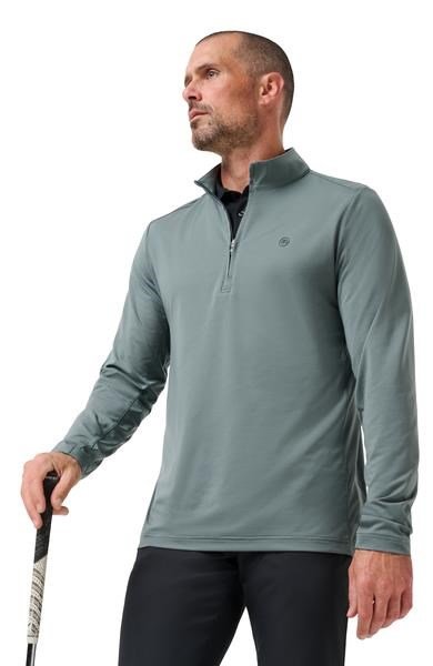 Travis Mathew Heater Pro 1/4Zip men's sweatshirt, balsam green