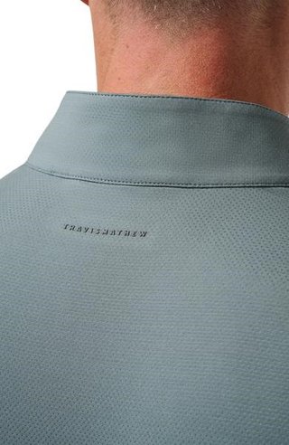 Travis Mathew Heater Pro 1/4Zip men's sweatshirt, balsam green