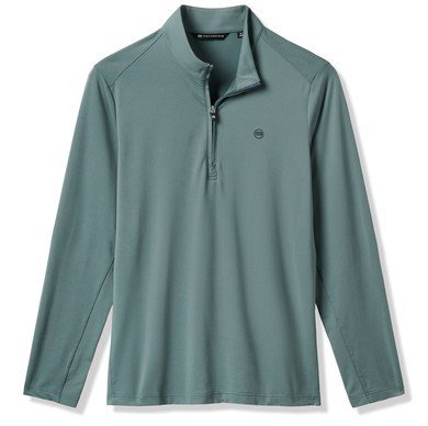Travis Mathew Heater Pro 1/4Zip men's sweatshirt, balsam green