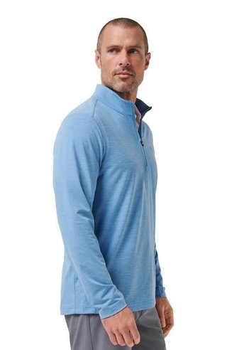 Travis Mathew Heater Pro 1/4Zip men's sweatshirt, pacific coast