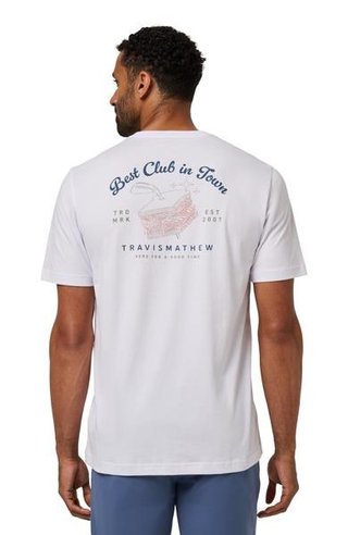 Travis Mathew Founding Member Tee men's t-shirt, white