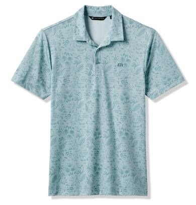 Travis Mathew Featherweight Paradise men's polo, forget me not