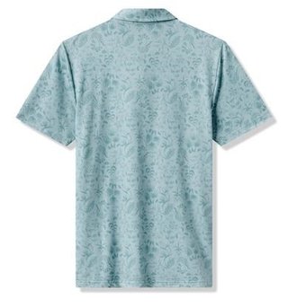 Travis Mathew Featherweight Paradise men's polo, forget me not