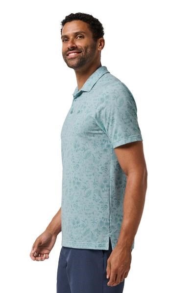 Travis Mathew Featherweight Paradise men's polo, forget me not