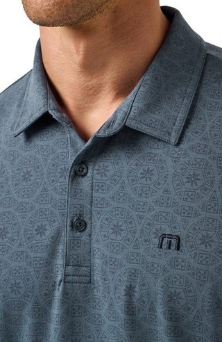 Travis Mathew Free Passage men's polo, bering sea