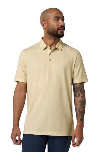 Travis Mathew Featherweight Views men's polo, pear sorbet