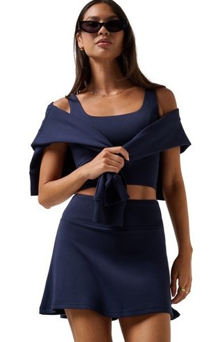Travis Mathew Skyloft Soft women's A-line skort, navy blazer