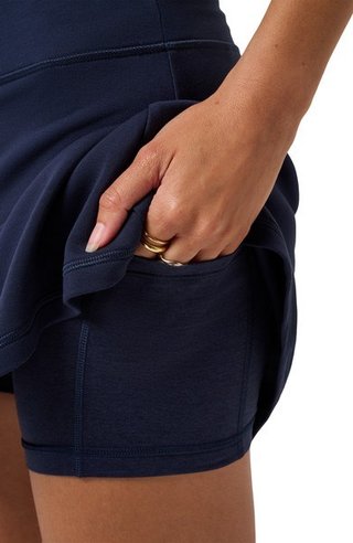 Travis Mathew Skyloft Soft women's A-line skort, navy blazer