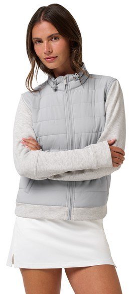 Travis Mathew Skyloft Soft Espresso Martini women's jacket, heather light grey