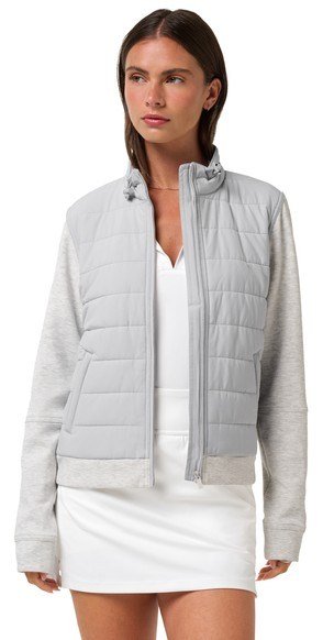 Travis Mathew Skyloft Soft Espresso Martini women's jacket, heather light grey