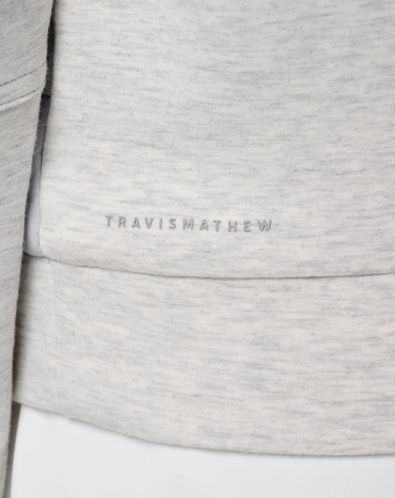 Travis Mathew Skyloft Soft Espresso Martini women's jacket, heather light grey