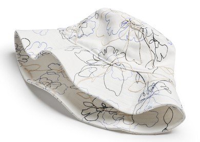 Travis Mathew Island Sol women's bucket hat, white denim multi