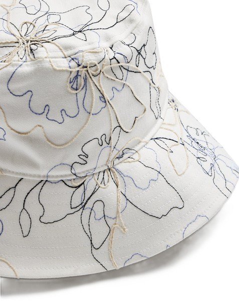 Travis Mathew Island Sol women's bucket hat, white denim multi