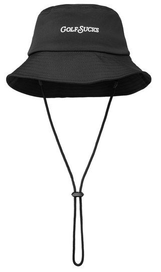Travis Mathew Golf Sucks bucket hat, black
