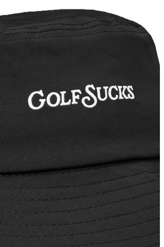 Travis Mathew Golf Sucks bucket hat, black