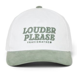 Travis Mathew Louder Please men's cap, white