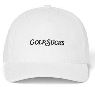 Travis Mathew Golf Sucks men's cap, white