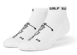 Travis Mathew Golf Sucks Ankle golf socks, white