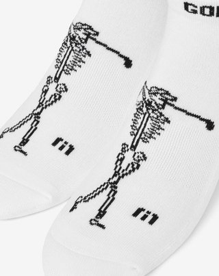 Travis Mathew Golf Sucks Ankle golf socks, white