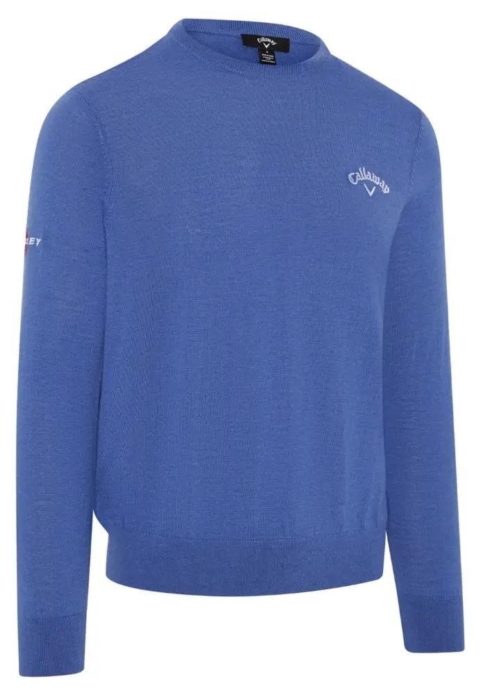 Callaway Crew Neck Merino Mix men's sweater, light magnetic blue heather