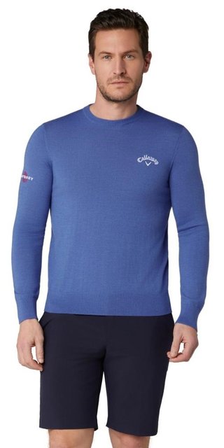Callaway Crew Neck Merino Mix men's sweater, light magnetic blue heather