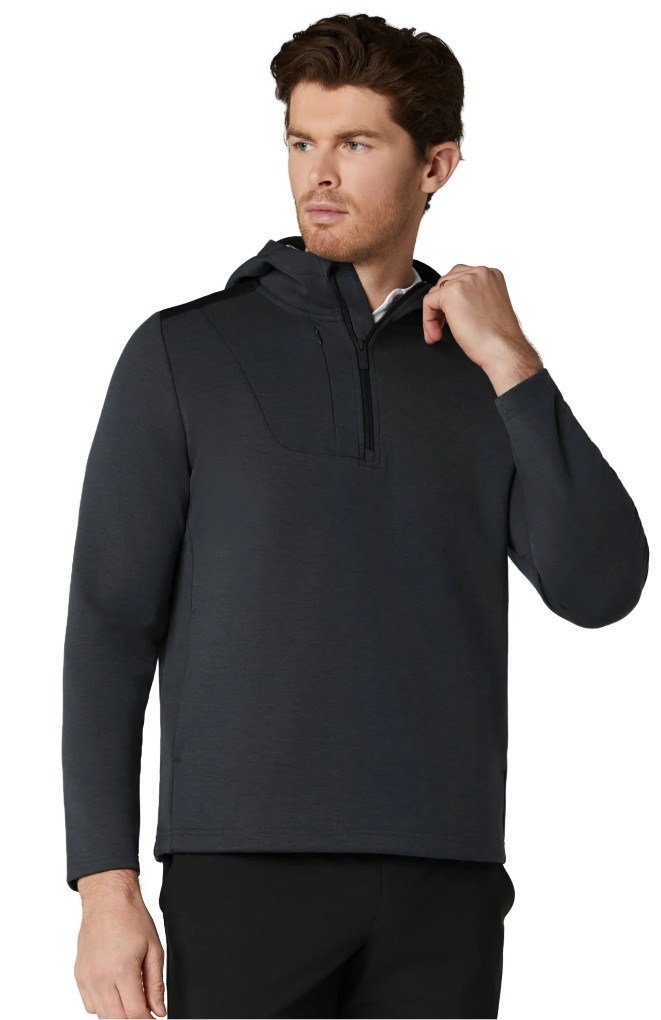 Callaway Soft Touch 1/4 Zip Premium men's hoodie, black heather
