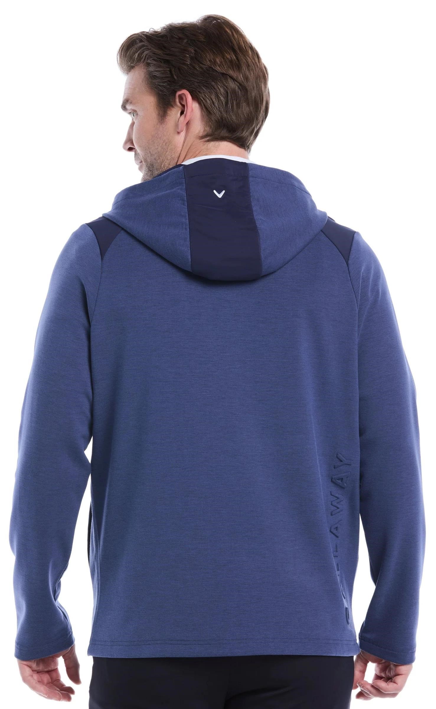 Callaway Soft Touch 1/4 Zip Premium men's hoodie, heather peacoat