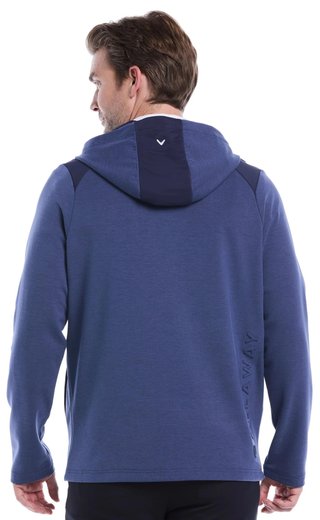 Callaway Soft Touch 1/4 Zip Premium men's hoodie, heather peacoat