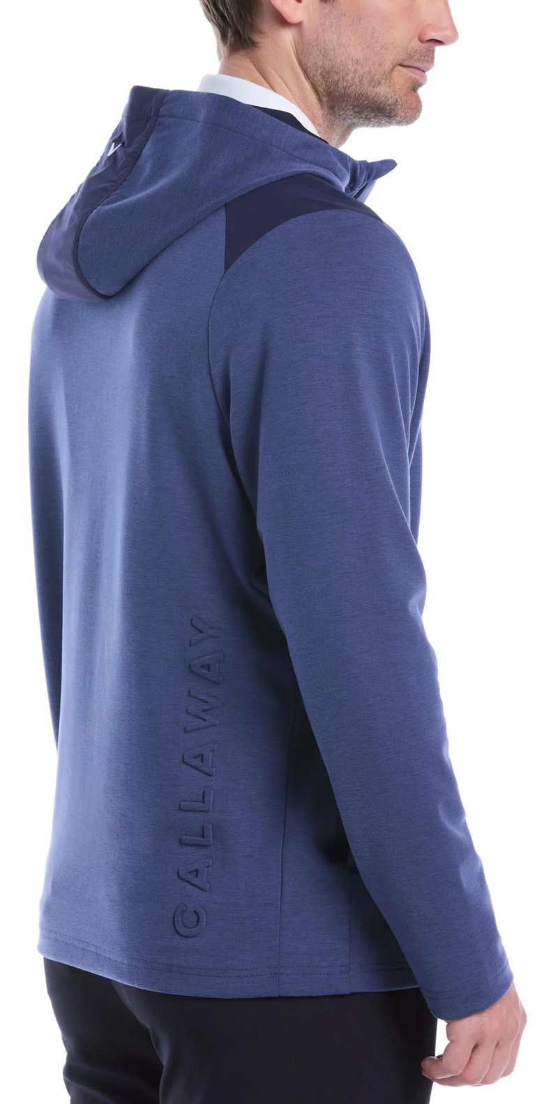 Callaway Soft Touch 1/4 Zip Premium men's hoodie, heather peacoat