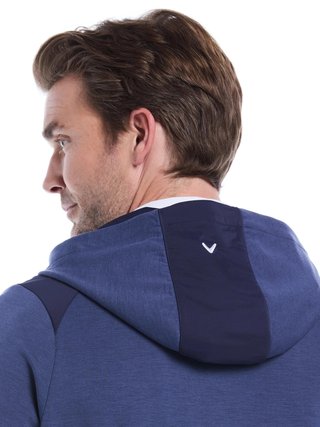 Callaway Soft Touch 1/4 Zip Premium men's hoodie, heather peacoat