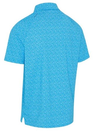 Callaway Tile Gingham Print men's polo, brilliant blue
