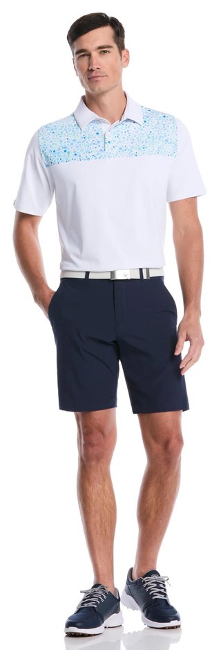 Callaway Driving Range Engineered Print men's polo, bright white