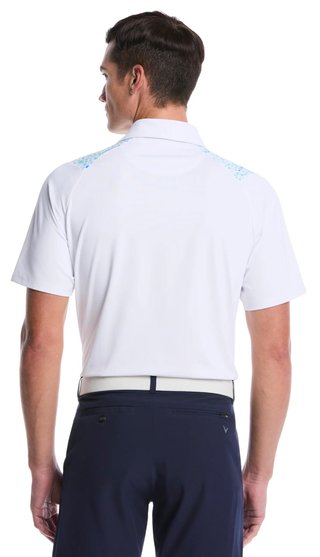 Callaway Driving Range Engineered Print men's polo, bright white