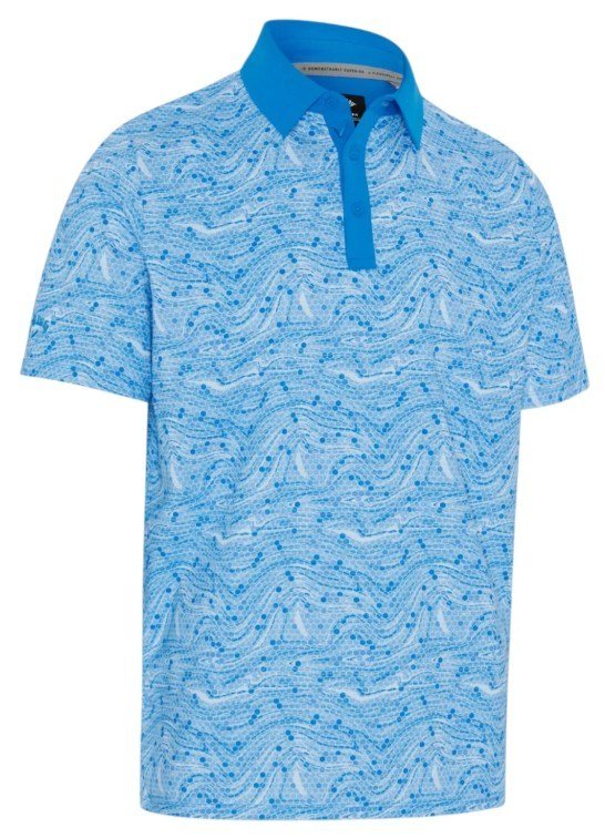 Callaway Hex Marble men's polo, brilliant blue