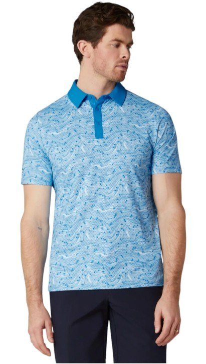 Callaway Hex Marble men's polo, brilliant blue