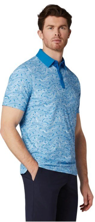 Callaway Hex Marble men's polo, brilliant blue