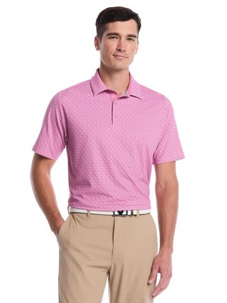 Callaway Timeless Chev men's polo, rose boquet